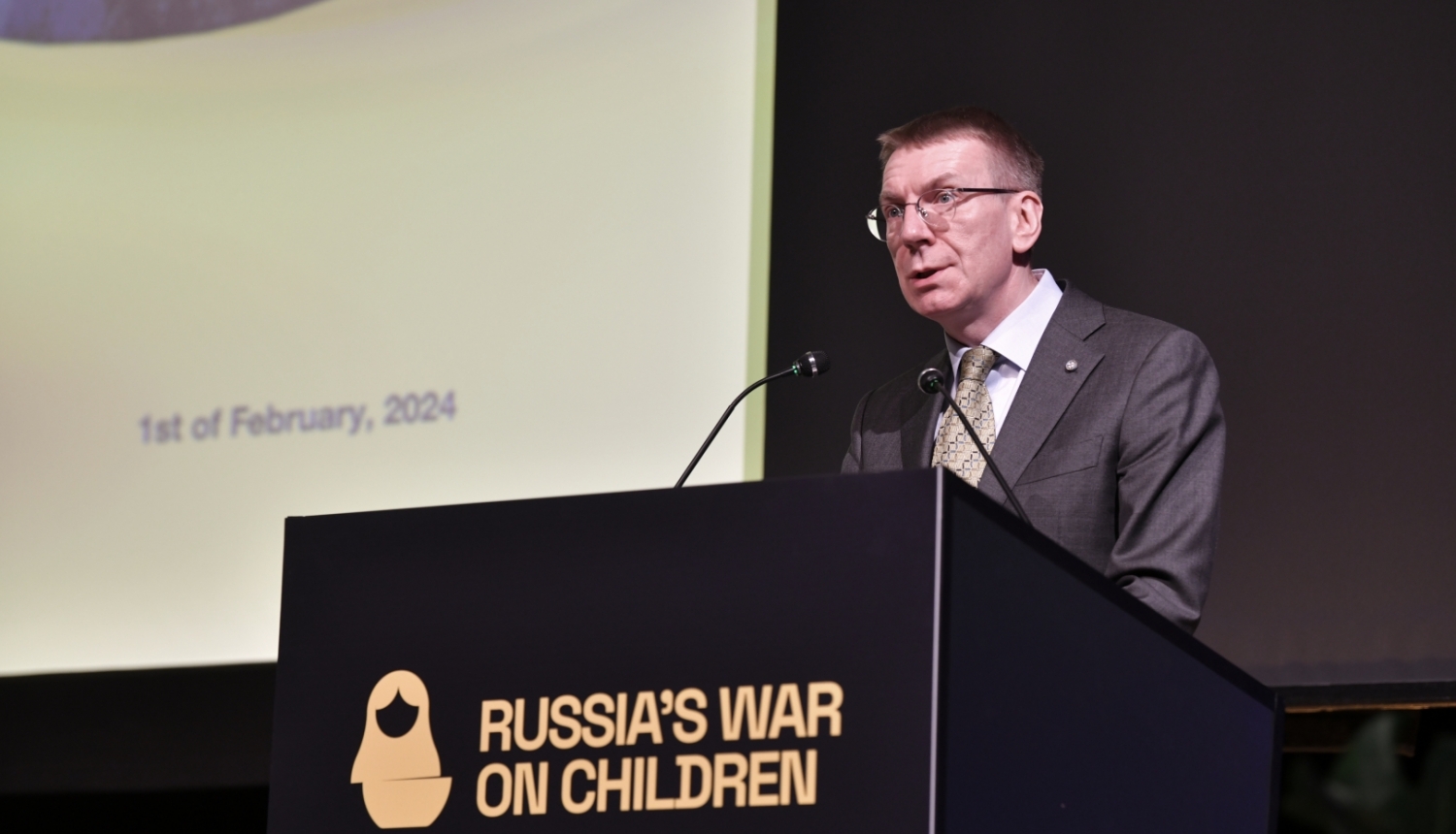 01.02.2024. Valsts prezidenta Edgara Rinkēviča dalība konferencē “Russia's War on Children”
