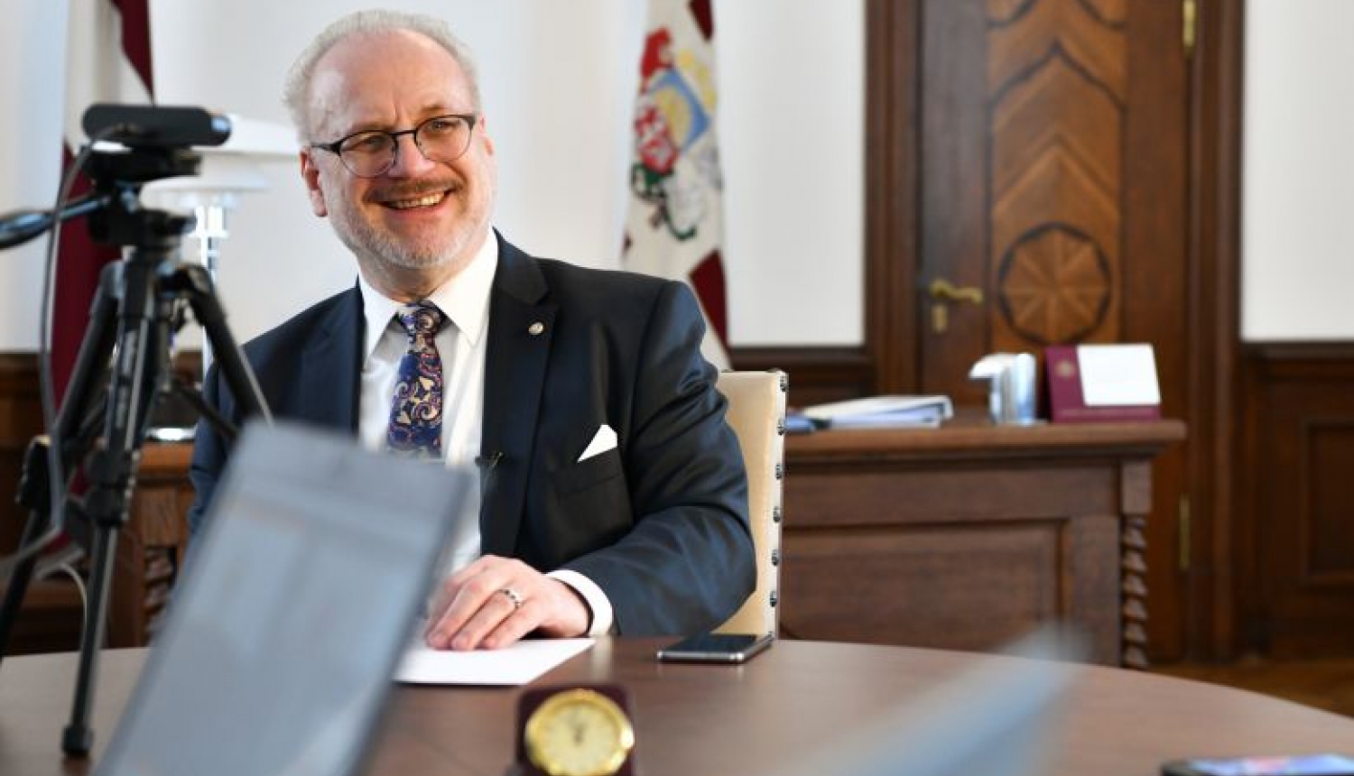 Valsts prezidenta Egila Levita lekcija vecāko klašu skolēniem “Kāpēc 4. maijs?” Valsts prezidenta Egila Levita lekcija vecāko klašu skolēniem “Kāpēc 4. maijs?”