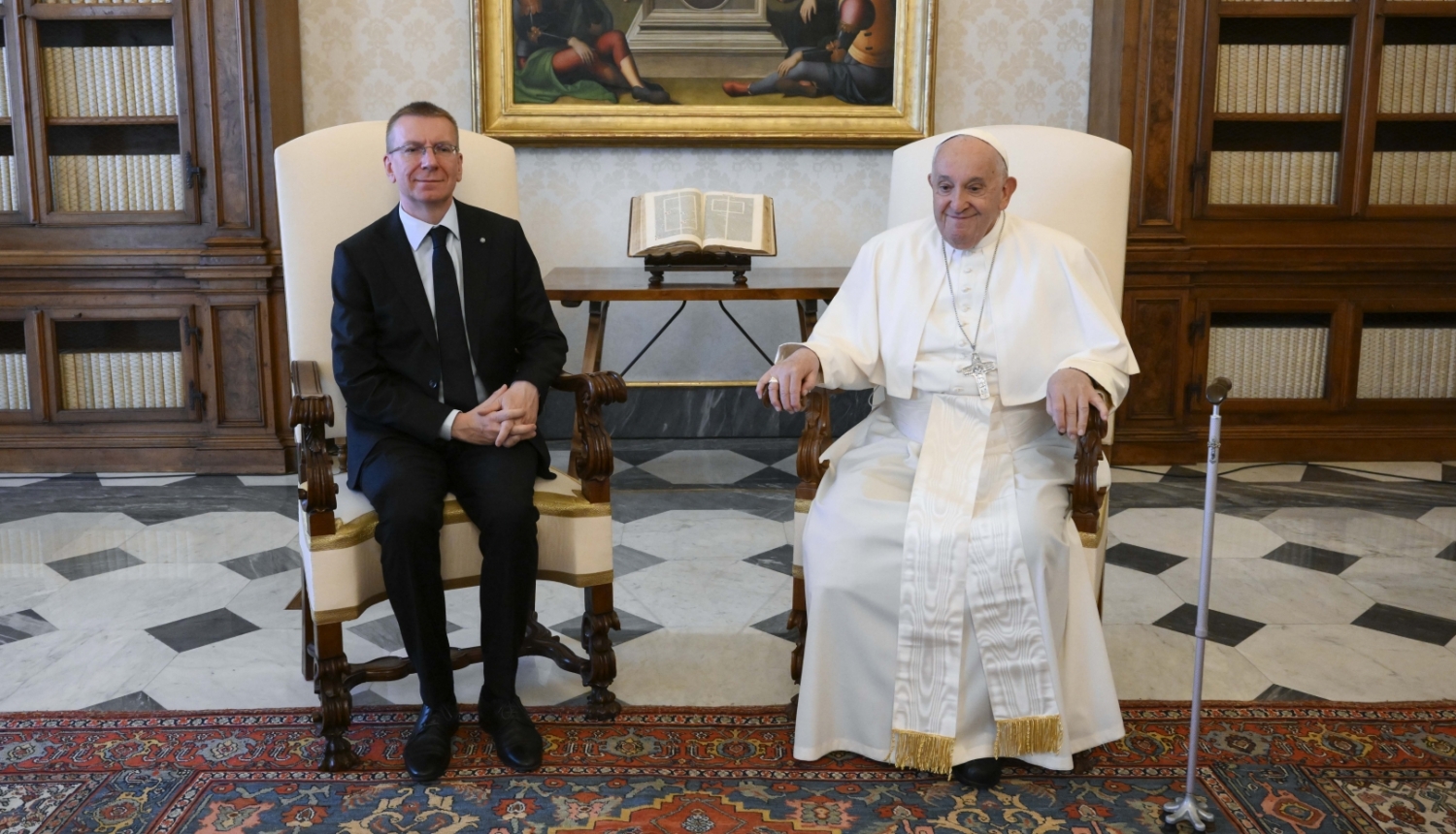 16.05.2024. Latvijas Valsts prezidents Edgars Rinkēvičs tiekas ar pāvestu Francisku