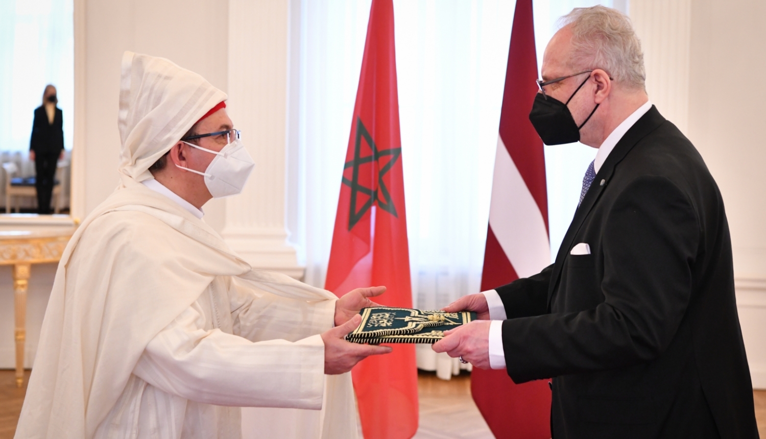 Marokas Karalistes ārkārtējā un pilnvarotā vēstnieka Karīma Medreka akreditācija. 