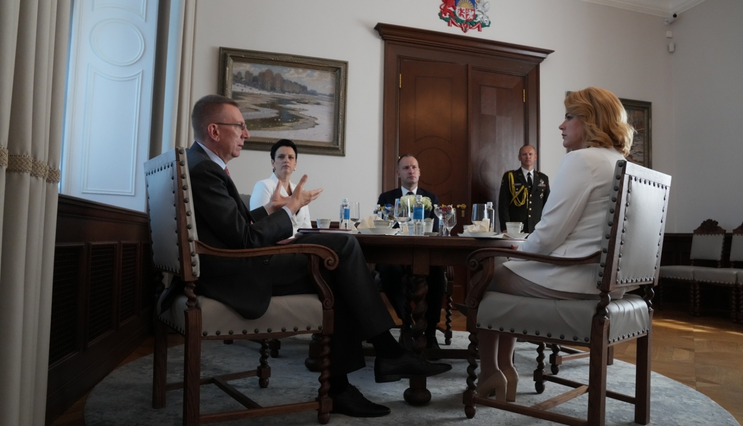 05.06.2024.Valsts prezidenta Edgara Rinkēviča tikšanās ar Ministru prezidenti Eviku Siliņu
