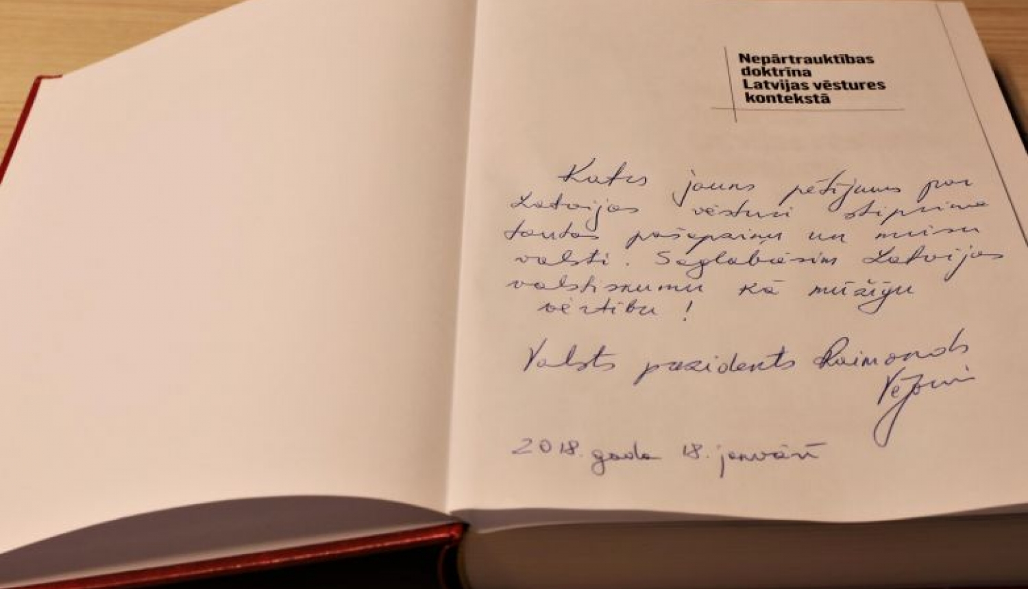Valsts prezidents aicina saglabāt Latvijas valstiskumu kā mūžīgu vērtību