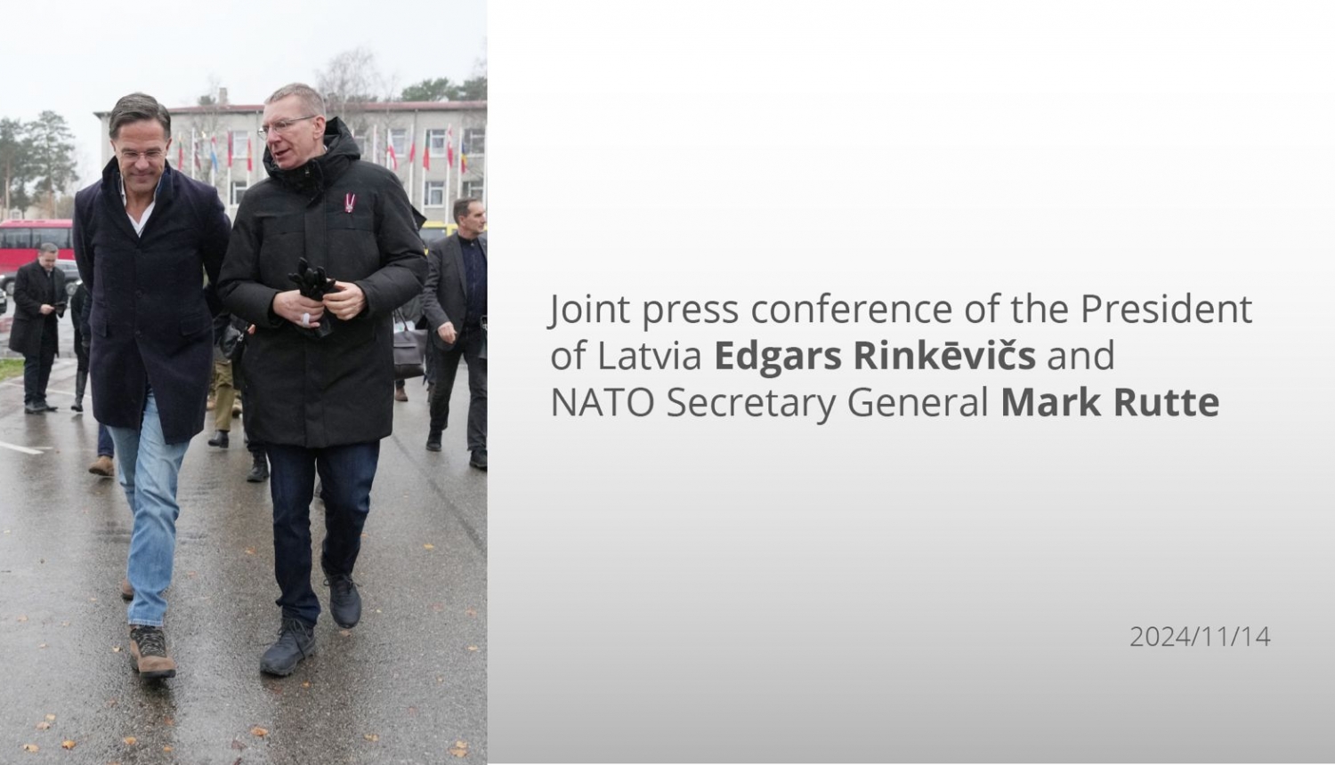 Joint press conference of the president of Latvia an NATO Secretary General