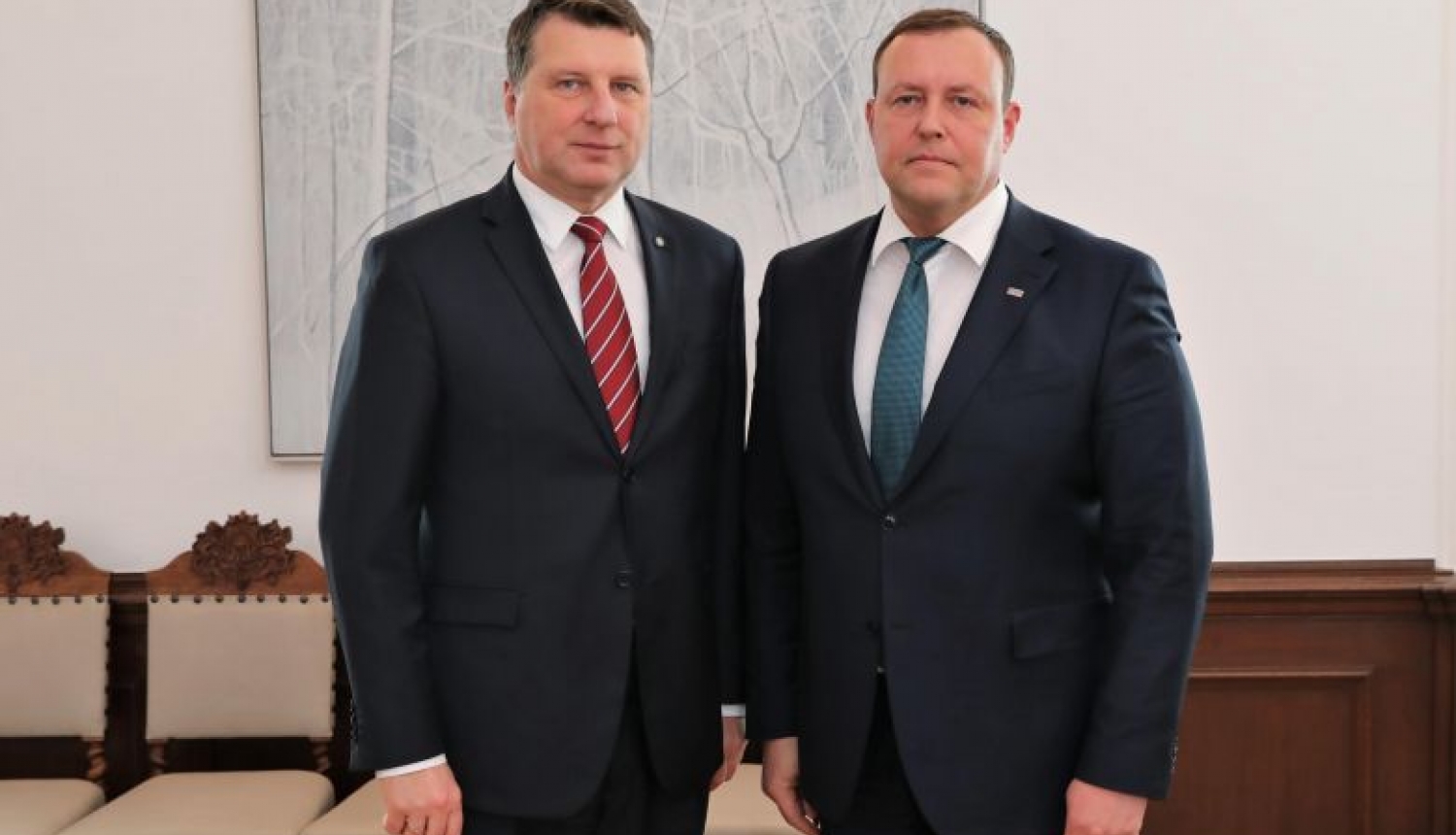 Valsts prezidents Raimonds Vējonis Rīgas pilī tiekas ar iekšlietu ministru Rihardu Kozlovski